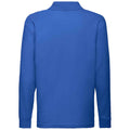 Royal Blue - Back - Fruit Of The Loom Childrens-Kids Long Sleeve Pique Polo Shirt