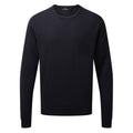 Navy - Front - Premier Adults Unisex Cotton Rich Crew Neck Sweater