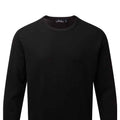 Black - Back - Premier Adults Unisex Cotton Rich Crew Neck Sweater