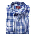 Blue - Front - Brook Taverner Mens Montana Gingham Long Sleeve Shirt