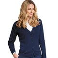 Navy - Front - Brook Taverner Womens-Ladies Augusta V Neck Cardigan