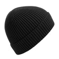 Black - Front - Beechfield Engineered Knit Ribbed Beanie