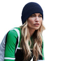 Oxford Navy - Side - Beechfield Engineered Knit Ribbed Beanie