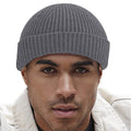 Graphite Grey - Back - Beechfield Engineered Knit Ribbed Beanie