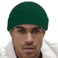 Steel Blue - Back - Beechfield Engineered Knit Ribbed Beanie