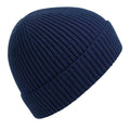 Oxford Navy - Front - Beechfield Engineered Knit Ribbed Beanie