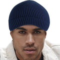 Bottle Green - Back - Beechfield Engineered Knit Ribbed Beanie