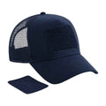 French Navy - Front - Beechfield Patch Snapback Trucker Cap