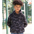 Black Camo - Back - AWDis Childrens-Kids Camo Hoodie