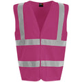 Raspberry - Front - PRO RTX High Visibility Unisex Waistcoat