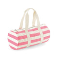 Natural-Pink - Front - Westford Mill Unisex Nautical Barrel Bag