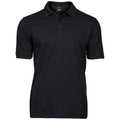 Black - Front - Tee Jays Mens Luxury Stretch Pique Polo Shirt