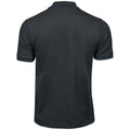 Dark Grey - Back - Tee Jays Mens Luxury Stretch Pique Polo Shirt