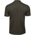 Dark Olive - Back - Tee Jays Mens Luxury Stretch Pique Polo Shirt