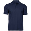 Navy - Front - Tee Jays Mens Luxury Stretch Pique Polo Shirt