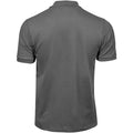 Powder Grey - Back - Tee Jays Mens Luxury Stretch Pique Polo Shirt