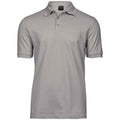 Stone - Front - Tee Jays Mens Luxury Stretch Pique Polo Shirt