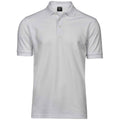 White - Front - Tee Jays Mens Luxury Stretch Pique Polo Shirt