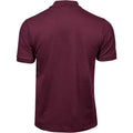 Wine - Back - Tee Jays Mens Luxury Stretch Pique Polo Shirt