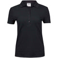 Black - Front - Tee Jays Womens-Ladies Luxury Stretch Polo Shirt