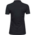 Black - Back - Tee Jays Womens-Ladies Luxury Stretch Polo Shirt