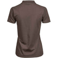 Chocolate - Back - Tee Jays Womens-Ladies Luxury Stretch Polo Shirt