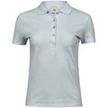 Ice Blue - Front - Tee Jays Womens-Ladies Luxury Stretch Polo Shirt