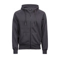 Dark Grey - Front - Tee Jays Mens Fashion Zip Hooded Sweatshirt