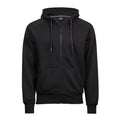 Black - Front - Tee Jays Mens Fashion Zip Hooded Sweatshirt