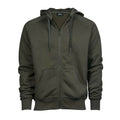 Deep Green - Front - Tee Jays Mens Fashion Zip Hooded Sweatshirt