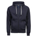 Navy - Front - Tee Jays Mens Fashion Zip Hooded Sweatshirt