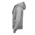 Heather Grey - Side - Tee Jays Mens Fashion Zip Hooded Sweatshirt