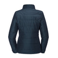 French Navy - Back - Russell Womens-Ladies Cross Padded Jacket