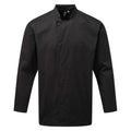 Black - Back - Premier Mens Essential Long-Sleeved Chef Jacket