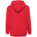 Red - Side - Fruit Of The Loom Childrens-Kids Hooded Sweatshirt