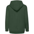 Bottle Green - Close up - Fruit Of The Loom Childrens-Kids Hooded Sweatshirt