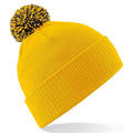 Gold-Black - Front - Beechfield Unisex Adult Beanie