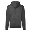 Dark Grey Heather - Back - Fruit of the Loom Mens Hooded Sweatshirt