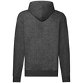 Dark Heather - Back - Fruit of the Loom Mens Hooded Sweatshirt