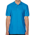 Sapphire Blue - Back - Gildan Mens Double Piqué Polo Shirt