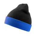 Black-Royal Blue - Back - Result Genuine Recycled Unisex Adult Compass Beanie