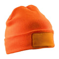 Fluorescent Orange - Front - Result Genuine Recycled Unisex Adult Thinsulate Beanie