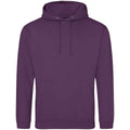 Plum - Front - Awdis Unisex Adult College Hoodie