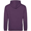 Plum - Back - Awdis Unisex Adult College Hoodie