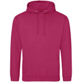 Hot Pink - Back - Awdis Unisex Adult College Hoodie