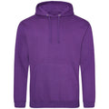 Purple - Front - Awdis Unisex Adult College Hoodie