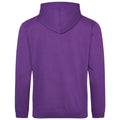 Purple - Back - Awdis Unisex Adult College Hoodie