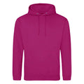 Festival Fuchsia - Front - Awdis Unisex Adult College Hoodie