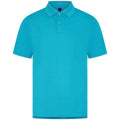 Turquoise - Back - Henbury Mens Pique Polo Shirt