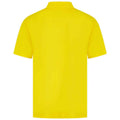 Yellow - Back - Henbury Mens Pique Polo Shirt